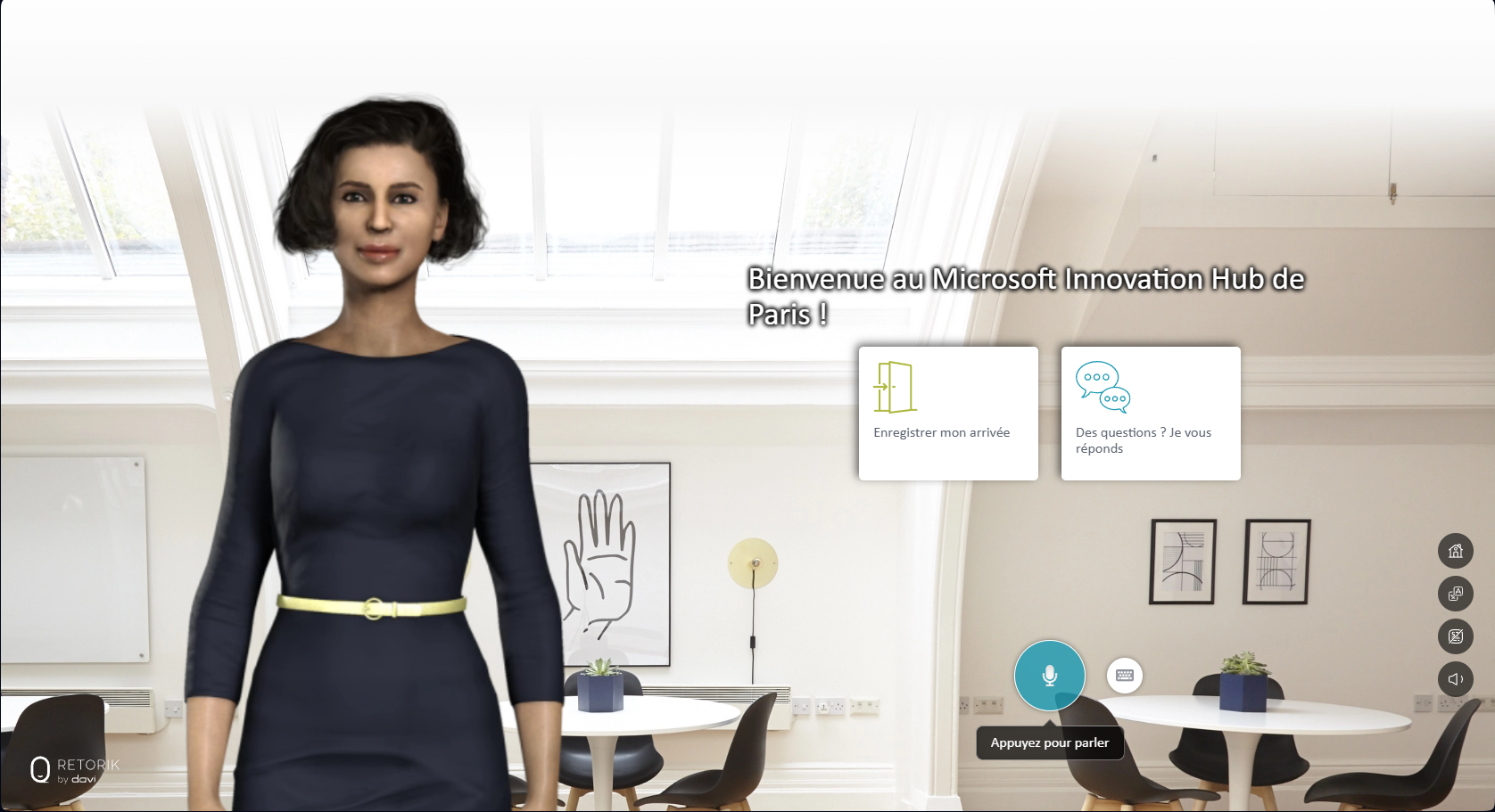 Accueil digital 24/7 sur borne tactile interactive